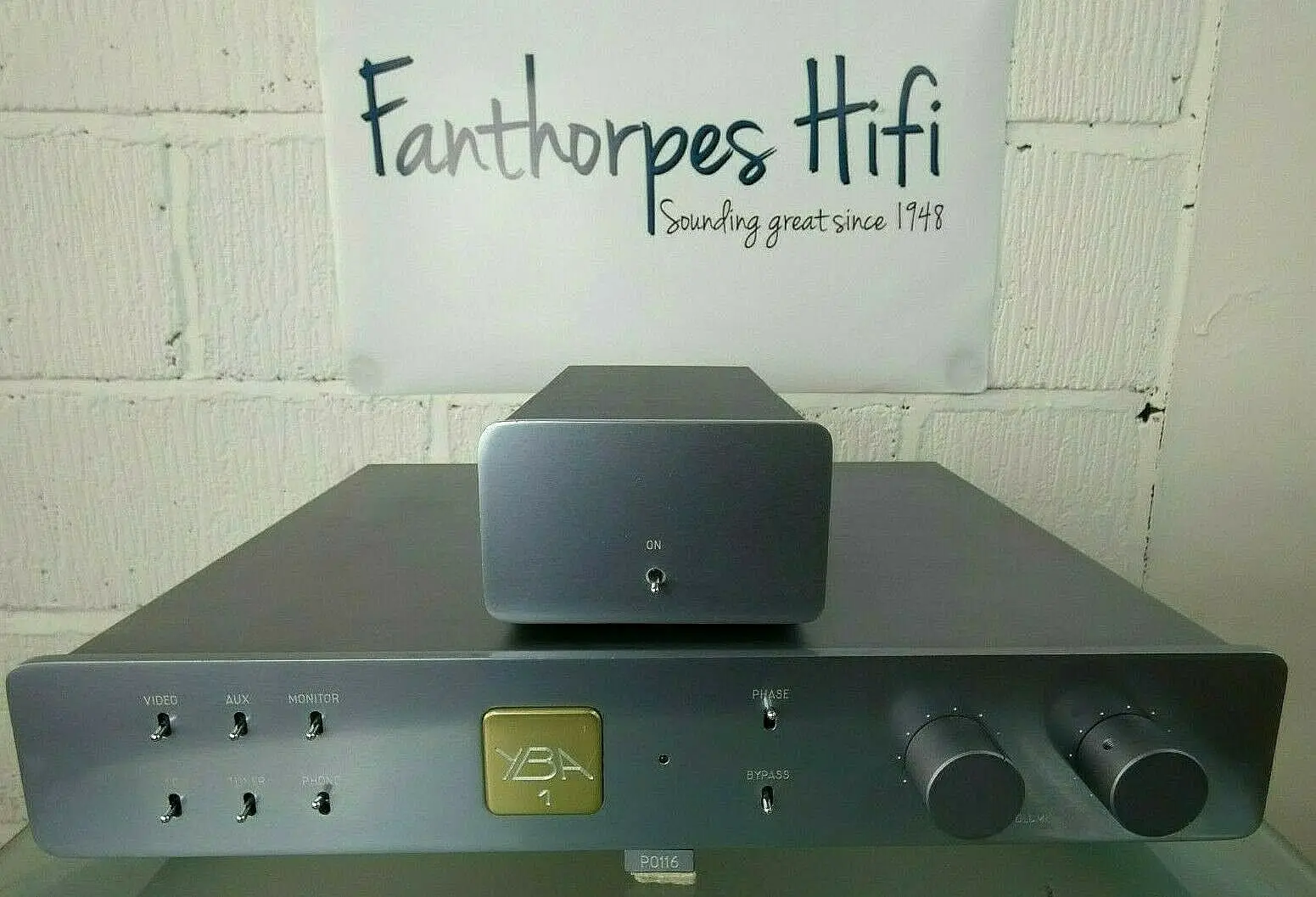 YBA 1PRE Stereo Pre Amplifier with Power Supply - Silver