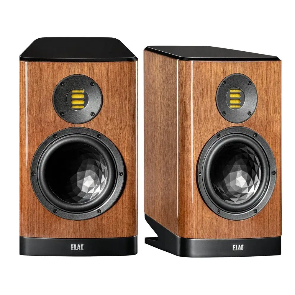 Elac Vela BS404 Bookshelf Speakers Walnut